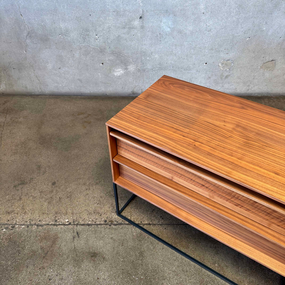Walnut + Steel "Rule 1 Door" Credenza By Blu Dot