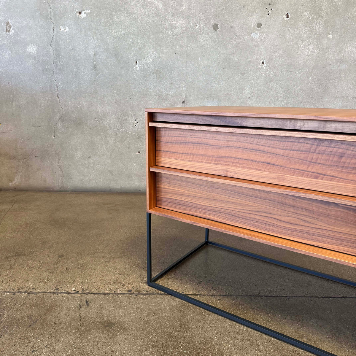 Walnut + Steel "Rule 1 Door" Credenza By Blu Dot
