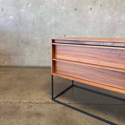 Walnut + Steel "Rule 1 Door" Credenza By Blu Dot