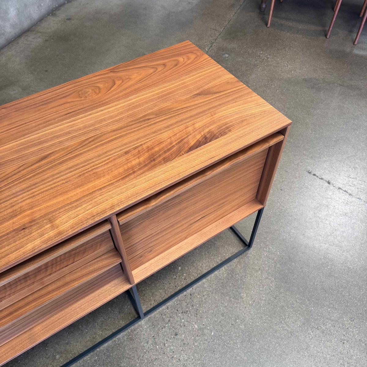 Walnut + Steel "Rule 1 Door" Credenza By Blu Dot