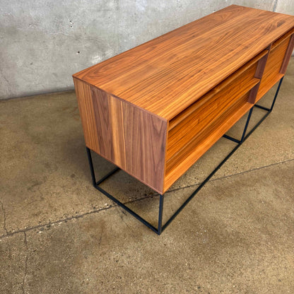 Walnut + Steel "Rule 1 Door" Credenza By Blu Dot