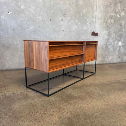 Walnut + Steel "Rule 1 Door" Credenza By Blu Dot