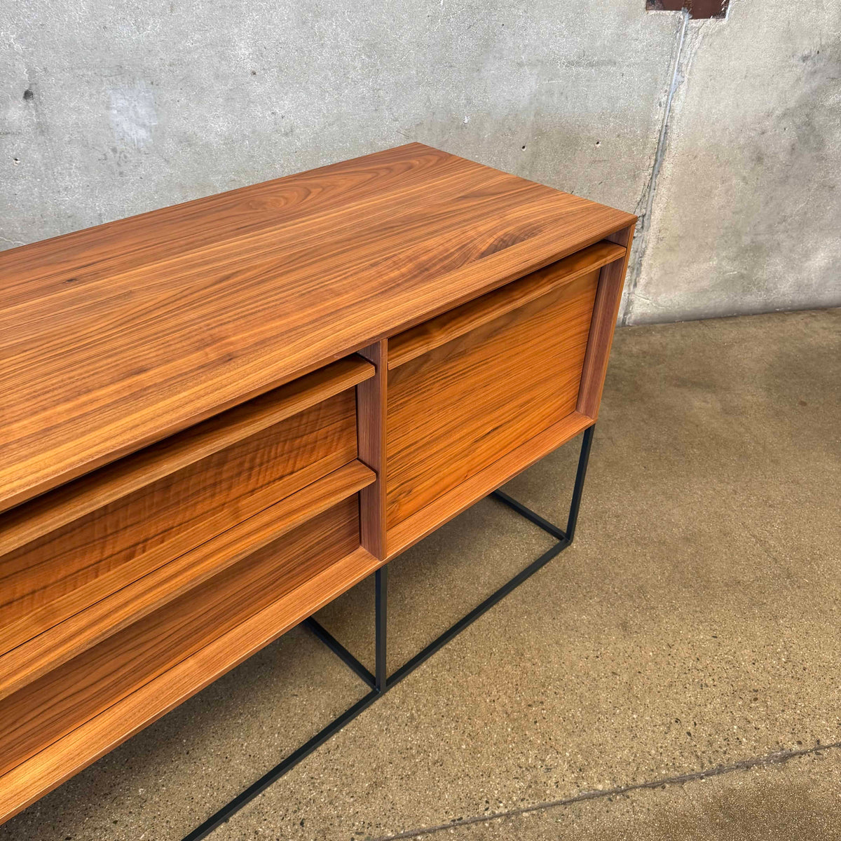 Walnut + Steel "Rule 1 Door" Credenza By Blu Dot