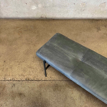 Leather + Steel "Day Bench" By Blu Dot