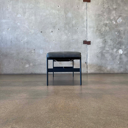 Leather + Steel "Day Bench" By Blu Dot