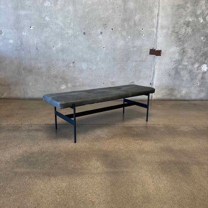 Leather + Steel "Day Bench" By Blu Dot