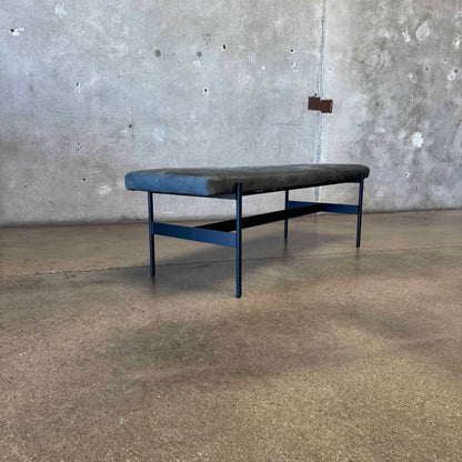 Leather + Steel "Day Bench" By Blu Dot
