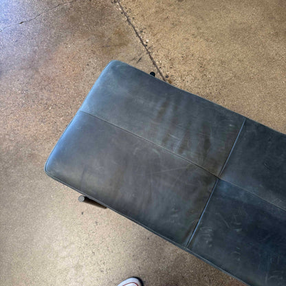 Leather + Steel "Day Bench" By Blu Dot