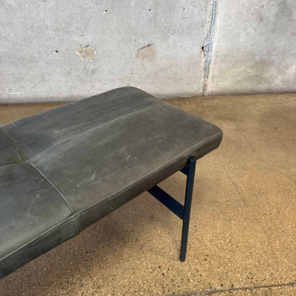 Leather + Steel "Day Bench" By Blu Dot