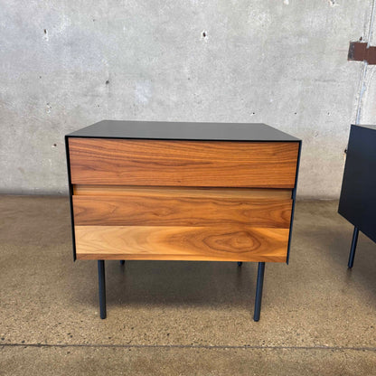 Walnut + Steel "Clad" Nightstands By Blu Dot