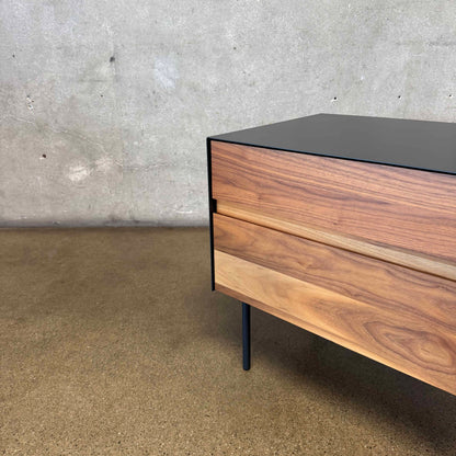 Walnut + Steel "Clad" Nightstands By Blu Dot