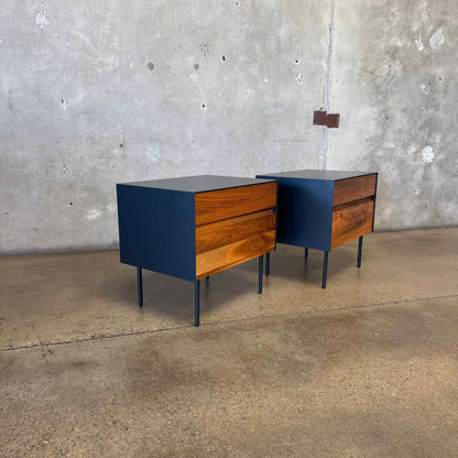 Walnut + Steel "Clad" Nightstands By Blu Dot