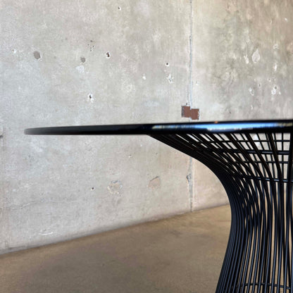 Warren Planter Style Dining Table With Smoked Glass Top