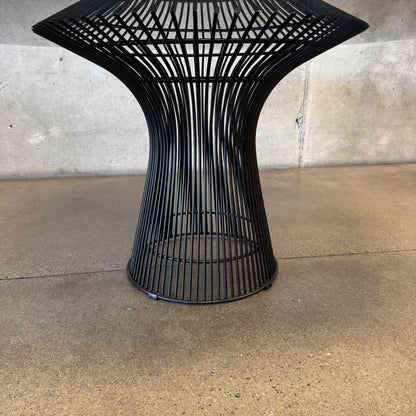 Warren Planter Style Dining Table With Smoked Glass Top