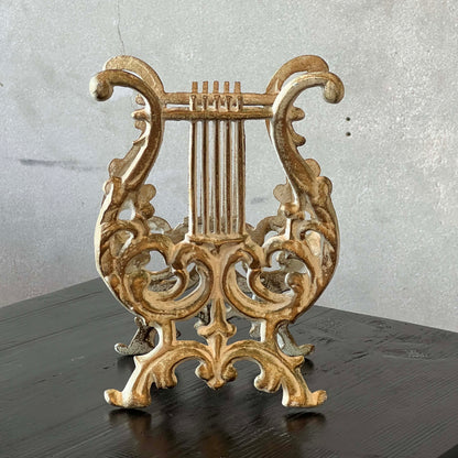 Vintage Hollywood Regency Cast Metal Magazine / Sheet Music Rack