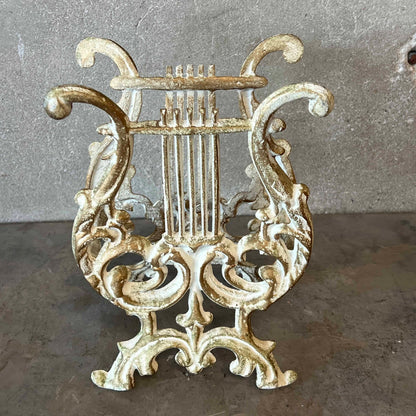 Vintage Hollywood Regency Cast Metal Magazine / Sheet Music Rack