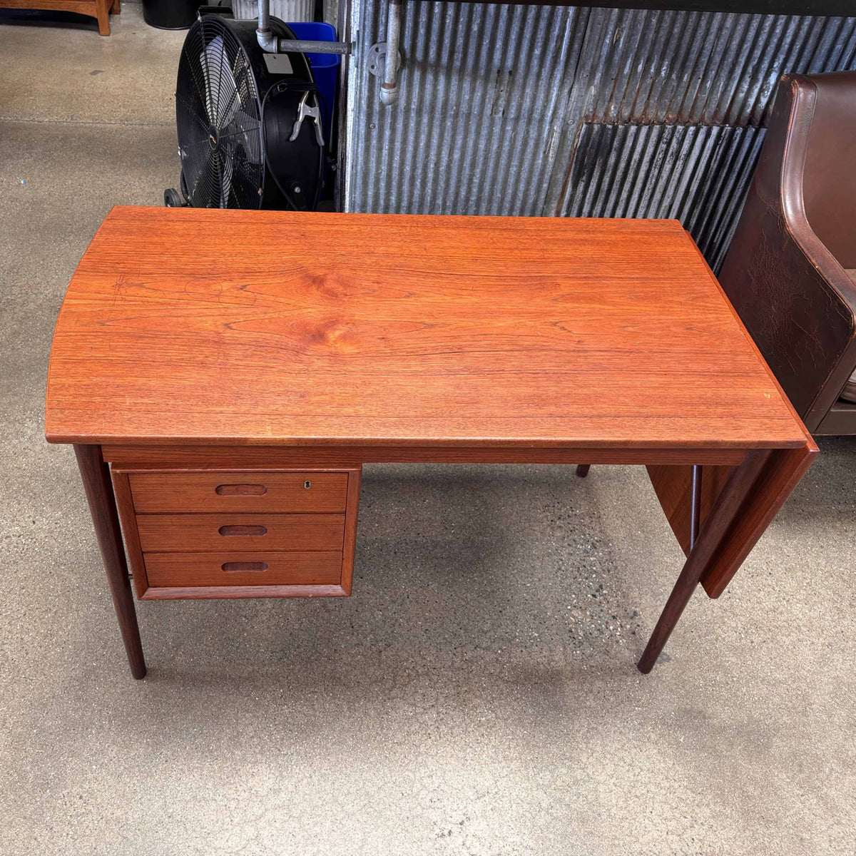Drop Leaf Desk By Erik Buch For Oddense Makinsnedken AS - 1960's