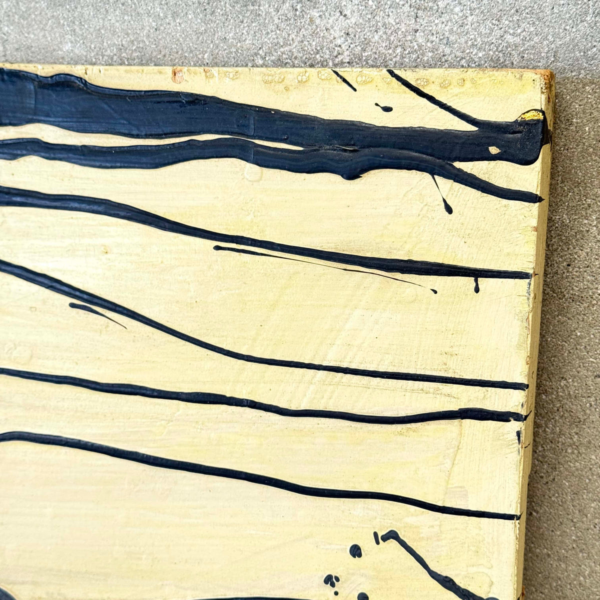Large Abstract On Wood By Mohamed Hadid