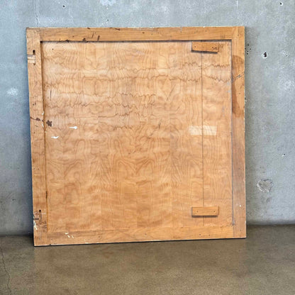 Large Abstract On Wood By Mohamed Hadid