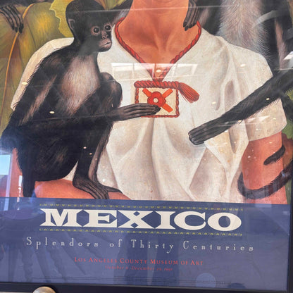 Lacma Original Museum 1991 Exhibition Poster Frida Kahlo Framed