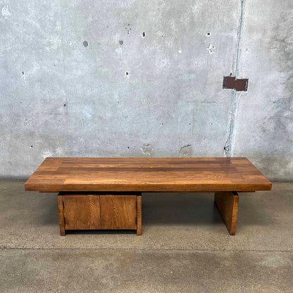 Mid Century Modern Brutalist Block Coffee Table By Lane