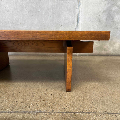 Mid Century Modern Brutalist Block Coffee Table By Lane