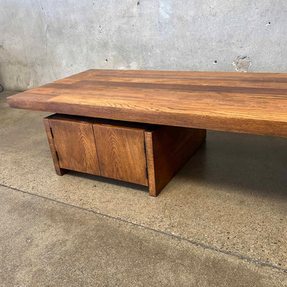 Mid Century Modern Brutalist Block Coffee Table By Lane