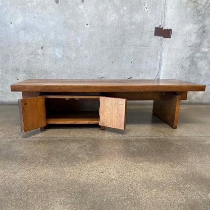 Mid Century Modern Brutalist Block Coffee Table By Lane