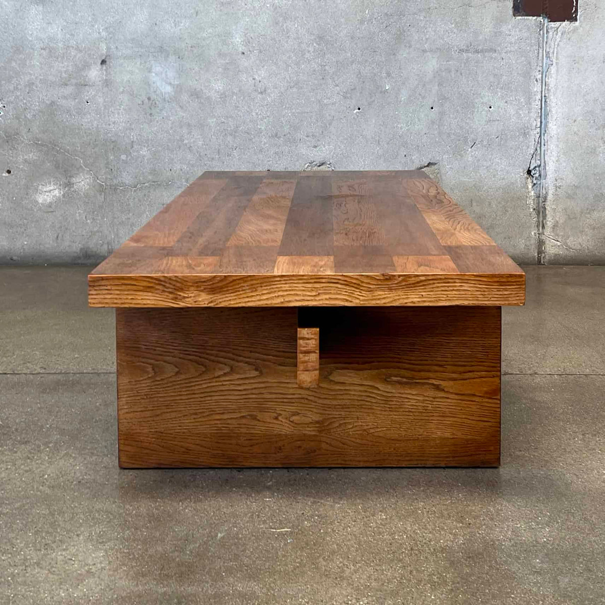 Mid Century Modern Brutalist Block Coffee Table By Lane
