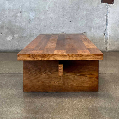 Mid Century Modern Brutalist Block Coffee Table By Lane