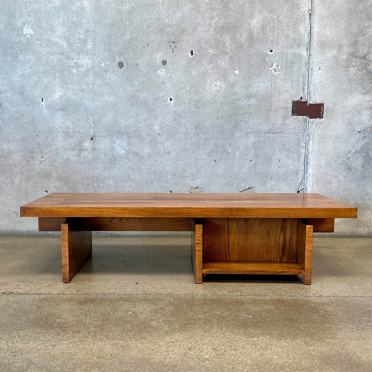 Mid Century Modern Brutalist Block Coffee Table By Lane
