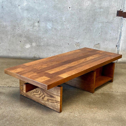 Mid Century Modern Brutalist Block Coffee Table By Lane