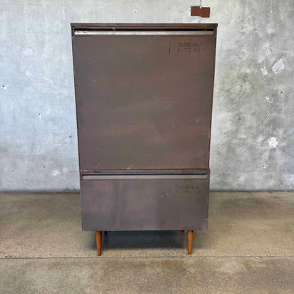 Mid Century Broyhill Sculptra Two Piece Hutch