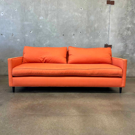 Mid Century Modern Upholstered Sofa All Down Cushions