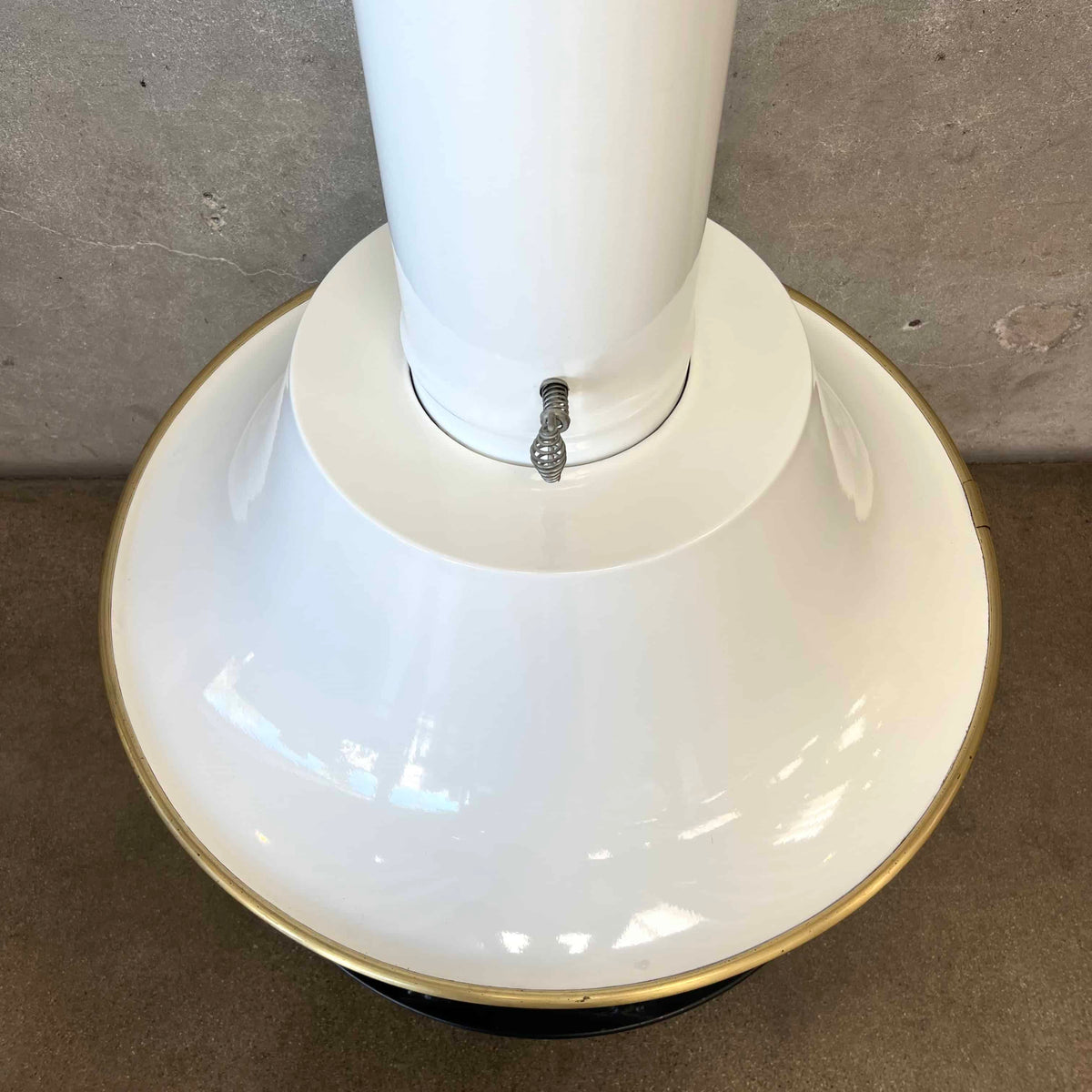 Vintage Mid Century Modern White Porcelain Enamel Finish Malm "Spin-A-Fire" Fireplace