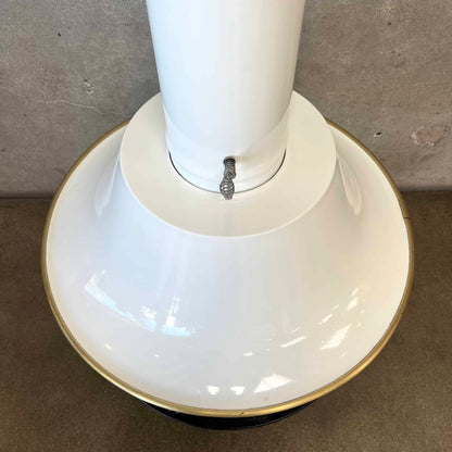 Vintage Mid Century Modern White Porcelain Enamel Finish Malm "Spin-A-Fire" Fireplace