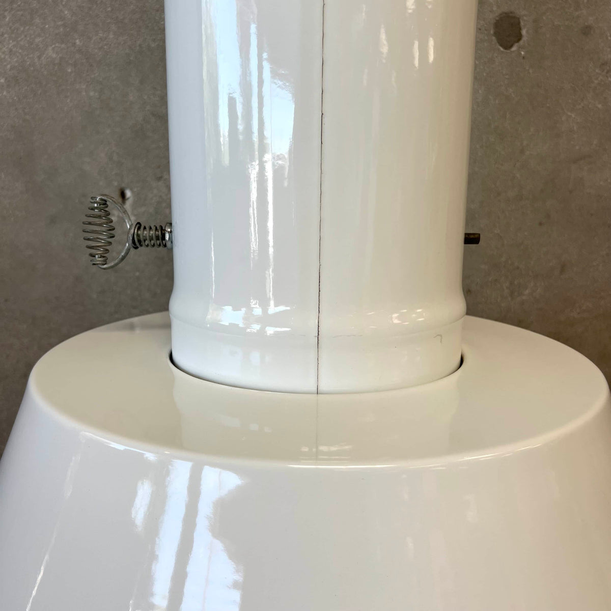 Vintage Mid Century Modern White Porcelain Enamel Finish Malm "Spin-A-Fire" Fireplace