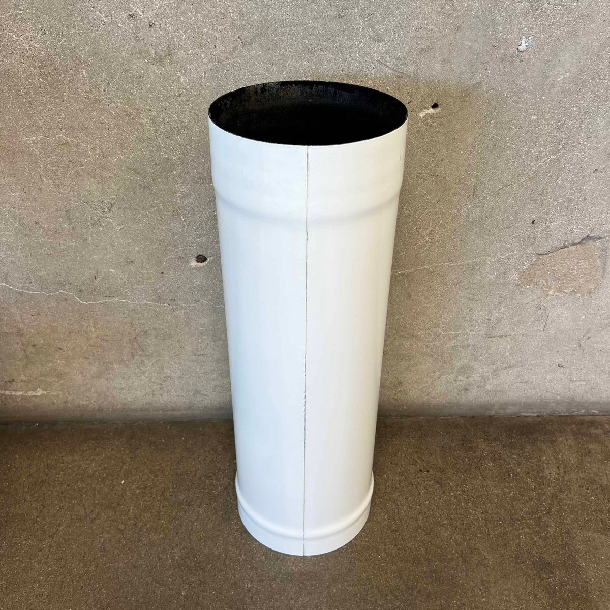 Vintage Mid Century Modern White Porcelain Enamel Finish Malm "Spin-A-Fire" Fireplace