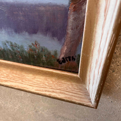 Vintage Mid Century Painting of Mt. Hood by Edith