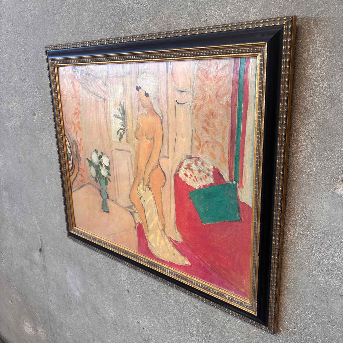 Vintage Mid Century Painting of a Nude Woman