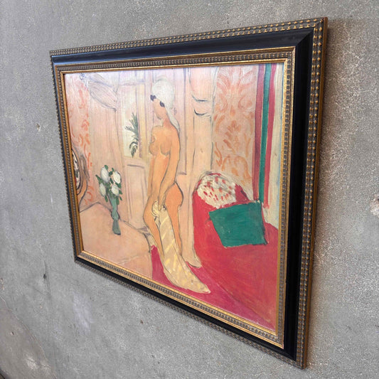 Vintage Mid Century Painting of a Nude Woman