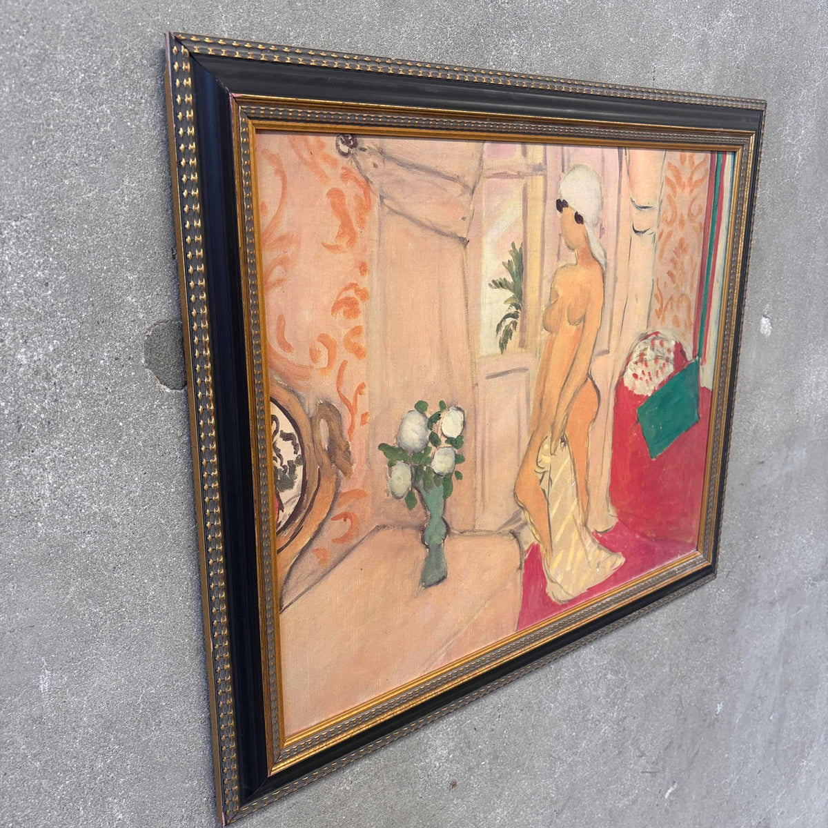 Vintage Mid Century Painting of a Nude Woman