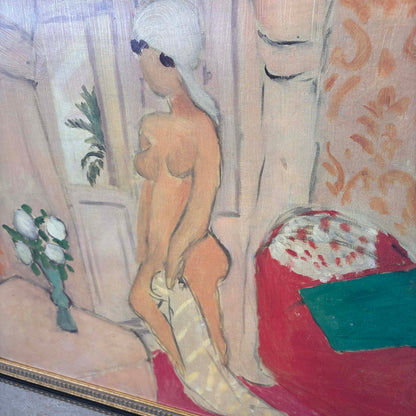 Vintage Mid Century Painting of a Nude Woman