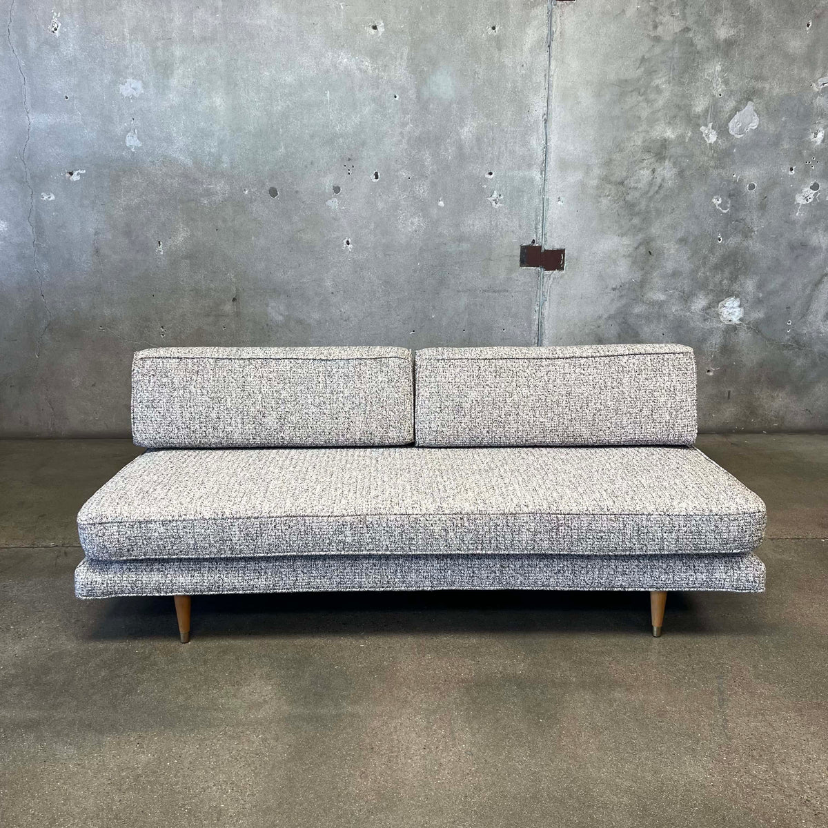 1950s Daybed in Tweed Upholstery