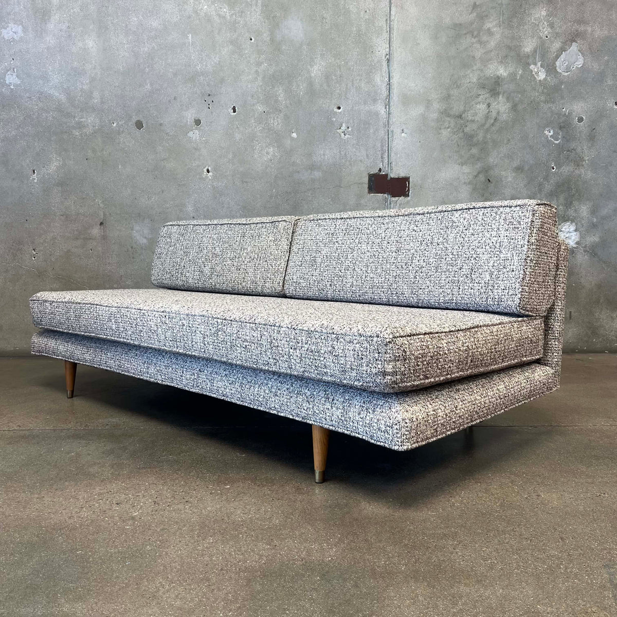 1950s Daybed in Tweed Upholstery