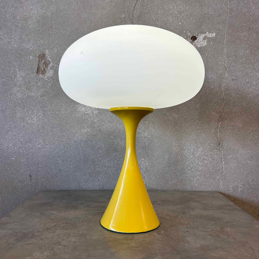 Rare Yellow Bill Curry Laurel Lamp Co. Mushroom Table Lamp Late 60s