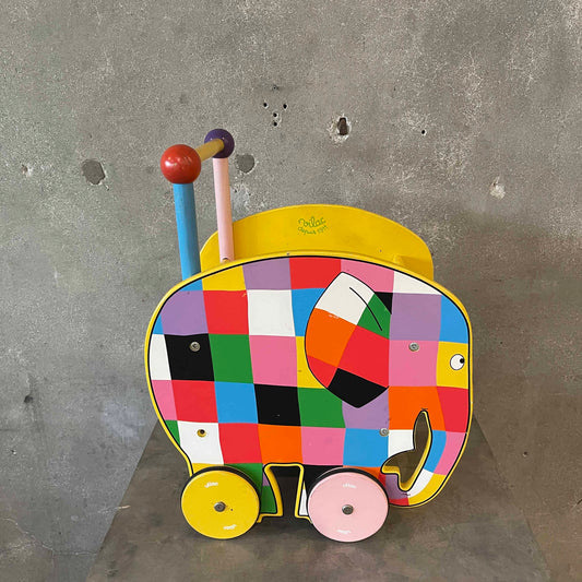 Vintage Vilac Elmer Elephant Walking Cart