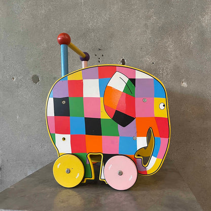 Vintage Vilac Elmer Elephant Walking Cart