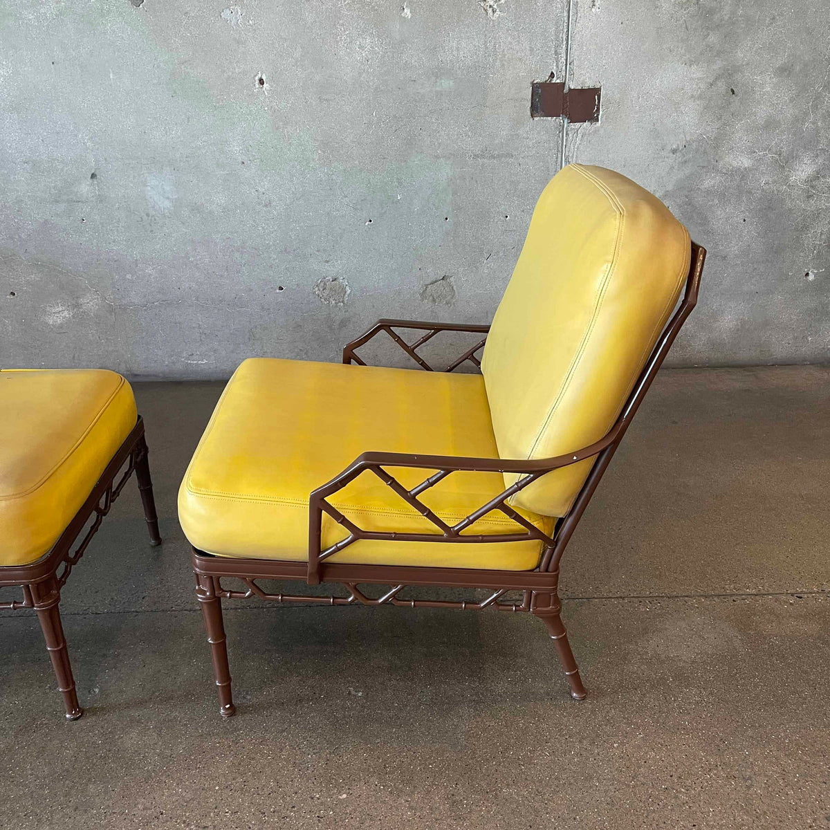 Brown Jordan Calcutta Aluminum Frame Chair & Footstool #1