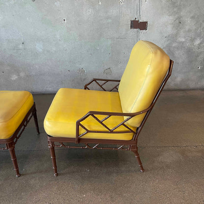 Brown Jordan Calcutta Aluminum Frame Chair & Footstool #1
